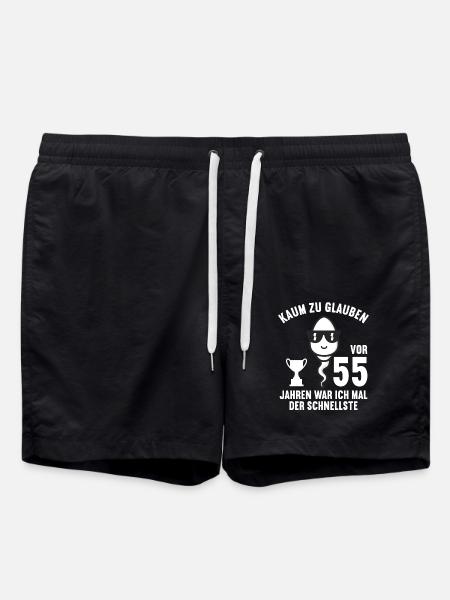 55 Jahre vor 55 Jahren schnellste 55. Geburtstag - Badeshorts - Schwarz