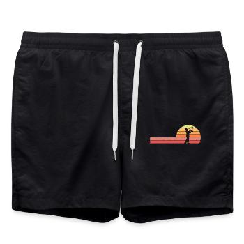 Jazz Retro - Badeshorts - Schwarz - Vorne - AI Model Male 185 light (185cm)