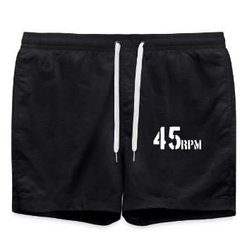 Vinyle 45 tours - Short de bain - noir - Devant - AI Model Male 185 light (185cm)
