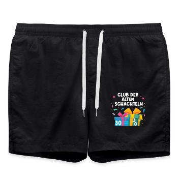 Club der alten Schachteln 30 Jahre 30. Geburtstag - Badeshorts - Schwarz - Vorne - AI Model Male 185 light (185cm)