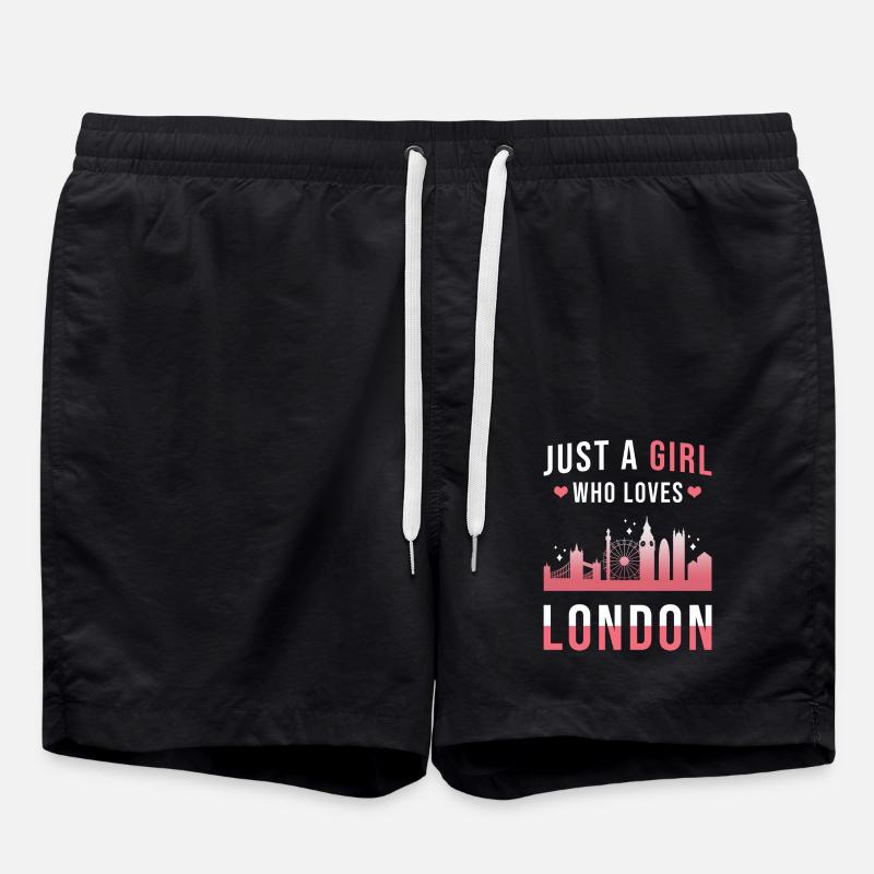 London - Badeshorts - Schwarz