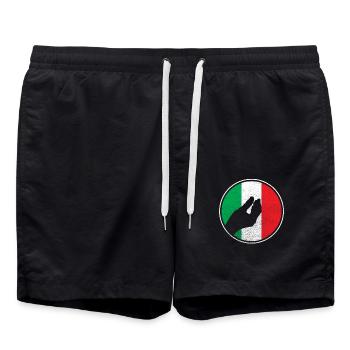 Main Italie - Short de bain - noir - Devant - AI Model Male 185 light (185cm)