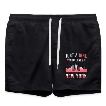 New York - Badeshorts - Schwarz - Vorne - AI Model Male 185 light (185cm)