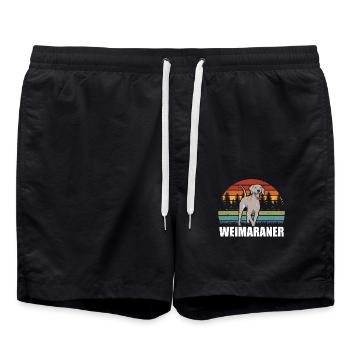 Weimaraner Hunde Hundebesitzer Geschenk - Badeshorts - Schwarz - Vorne - AI Model Male 185 light (185cm)