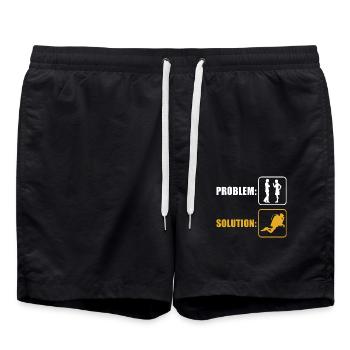 Plongeur - Short de bain - noir - Devant - AI Model Male 185 light (185cm)