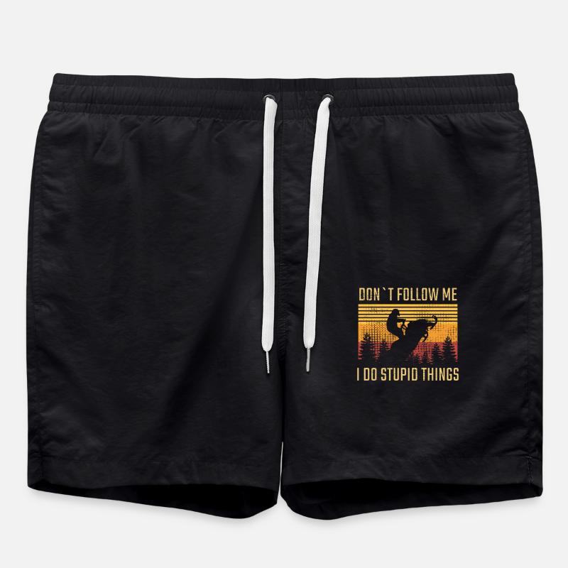 Snowmobiling Snowmobile - Swim Trunks - black