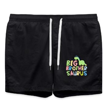 Befördert Zum großen bruder Saurus Dinosaurier - Badeshorts - Schwarz - Vorne - AI Model Male 185 light (185cm)