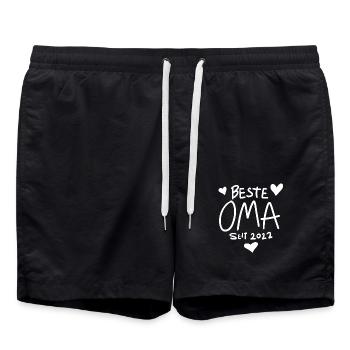 Oma 2022 - Werdende Oma 2022 - Badeshorts - Schwarz - Vorne - AI Model Male 185 light (185cm)