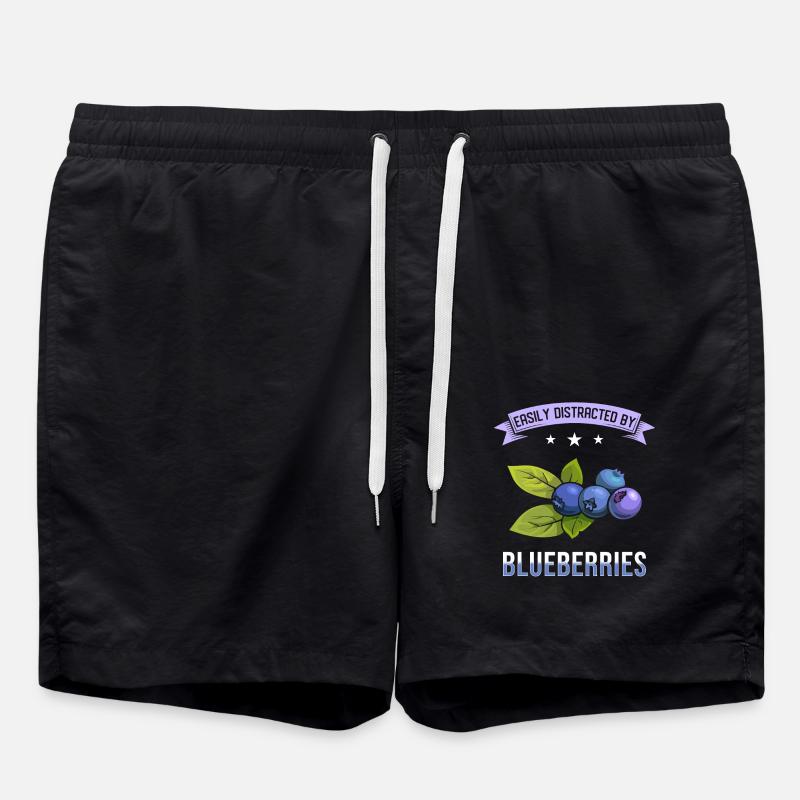 Blaubeeren Spruch - Badeshorts - Schwarz