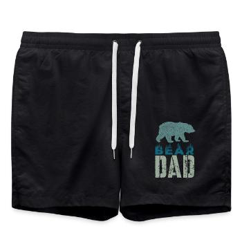 Papa ours - Short de bain - noir - Devant - AI Model Male 185 light (185cm)