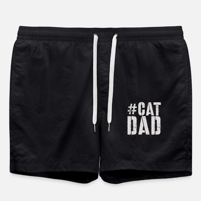 Chat Papa - Short de bain - noir