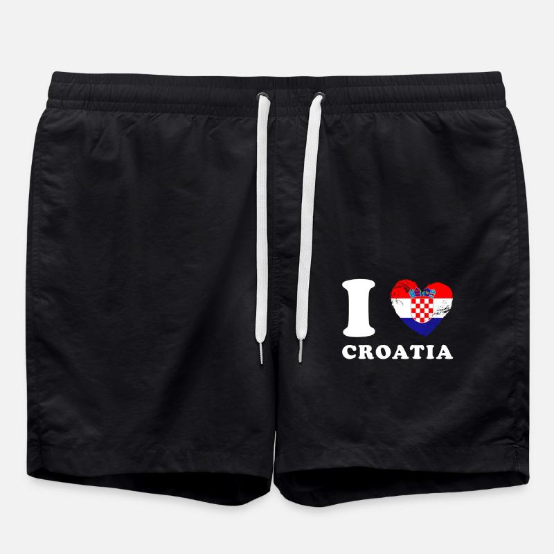 Kroatien J’aime la Croatie - Short de bain - noir