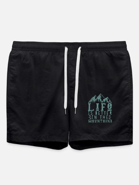 Berg Spruch - Badeshorts - Schwarz