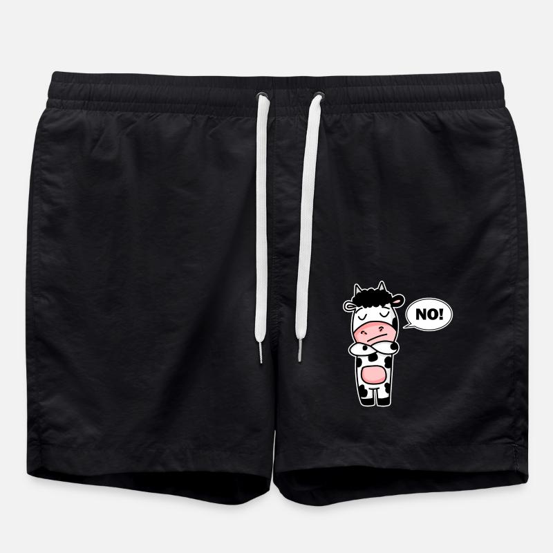 Kuh Nein - Badeshorts - Schwarz