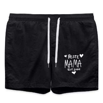 Beste Mama seit 2004 - Badeshorts - Schwarz - Vorne - AI Model Male 185 light (185cm)