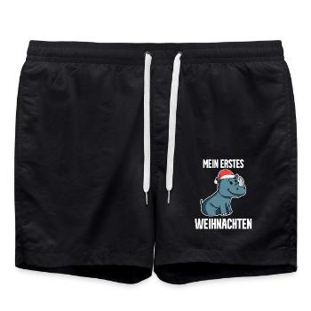 mein erstes Weihnachten - Baby - Badeshorts - Schwarz - Vorne - AI Model Male 185 light (185cm)