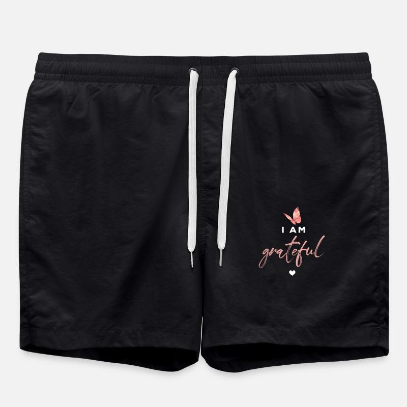 Grateful Butterfly Inspiration Dicton - Short de bain - noir