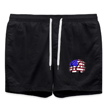 14e anniversaire America Patriot Feux d’artifice - Short de bain - noir - Devant - AI Model Male 185 light (185cm)