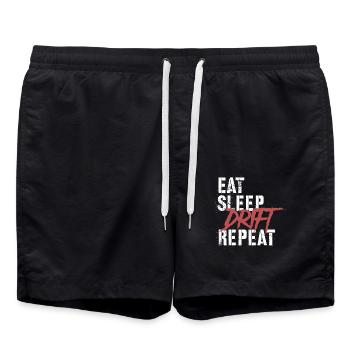 Manger Sleep Drift Répéter - Short de bain - noir - Devant - AI Model Male 185 light (185cm)