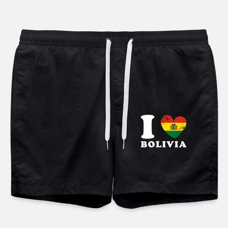 J’adore la Bolivie - Short de bain - noir