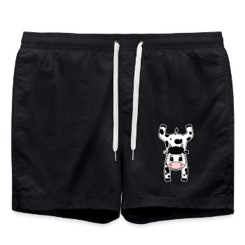 Turnen Sport Handstand Kuh - Badeshorts - Schwarz - Vorne - AI Model Male 185 light (185cm)