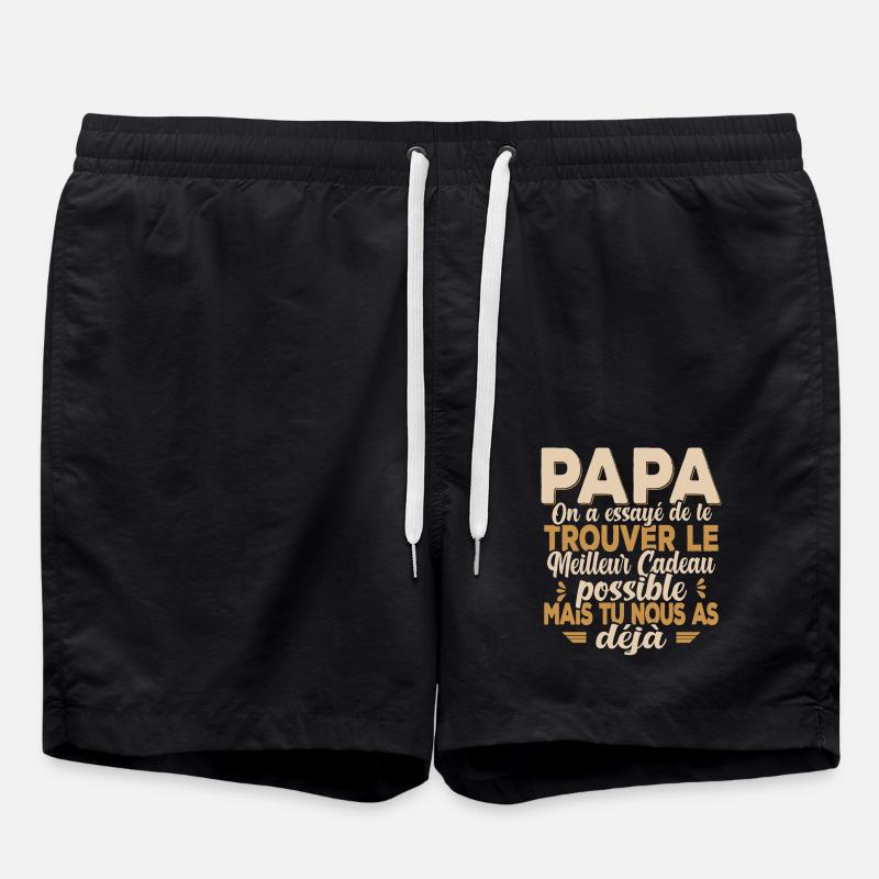 Papa On A Essayé De Te Trouver Le Meilleur Cadeau - Short de bain - noir