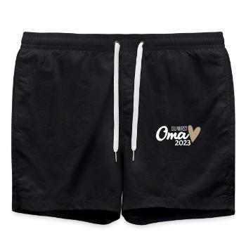 Oma 2023 - Werdende Oma 2023 - Badeshorts - Schwarz - Vorne - AI Model Male 185 light (185cm)