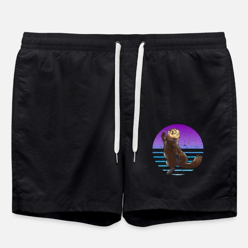 Otter Retro - Swim Trunks - black