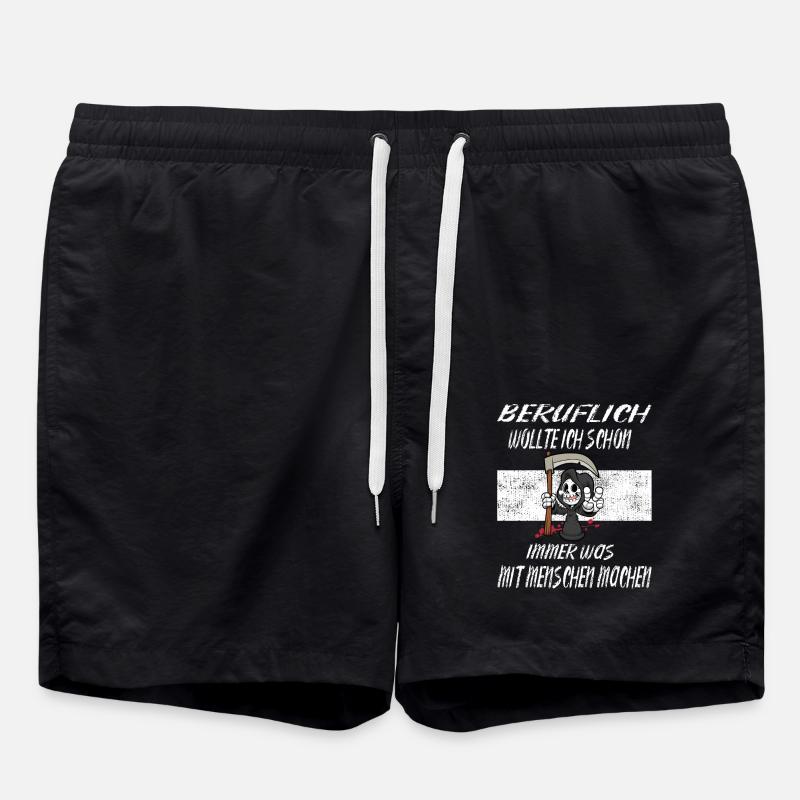 Beruflich Sensenmann - Badeshorts - Schwarz