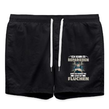 Reparatur für einen Mechaniker - Badeshorts - Schwarz - Vorne - AI Model Male 185 light (185cm)