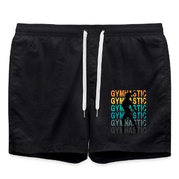Gymnastique pour un gymnaste Gymnaste au sol - Short de bain - noir - Devant - AI Model Male 185 light (185cm)