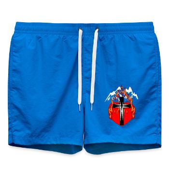 Alpinistes Alpinisme Cœur Feu Flamme Montagnes - Short de bain - cobalt blue - Devant