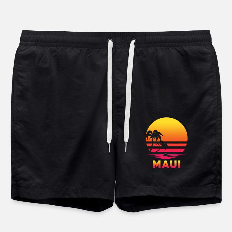 Plage rétro de Maui - Short de bain - noir