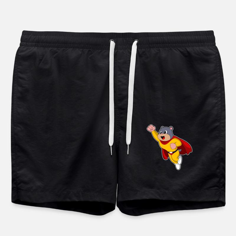 Maulwurf als Held - Badeshorts - Schwarz