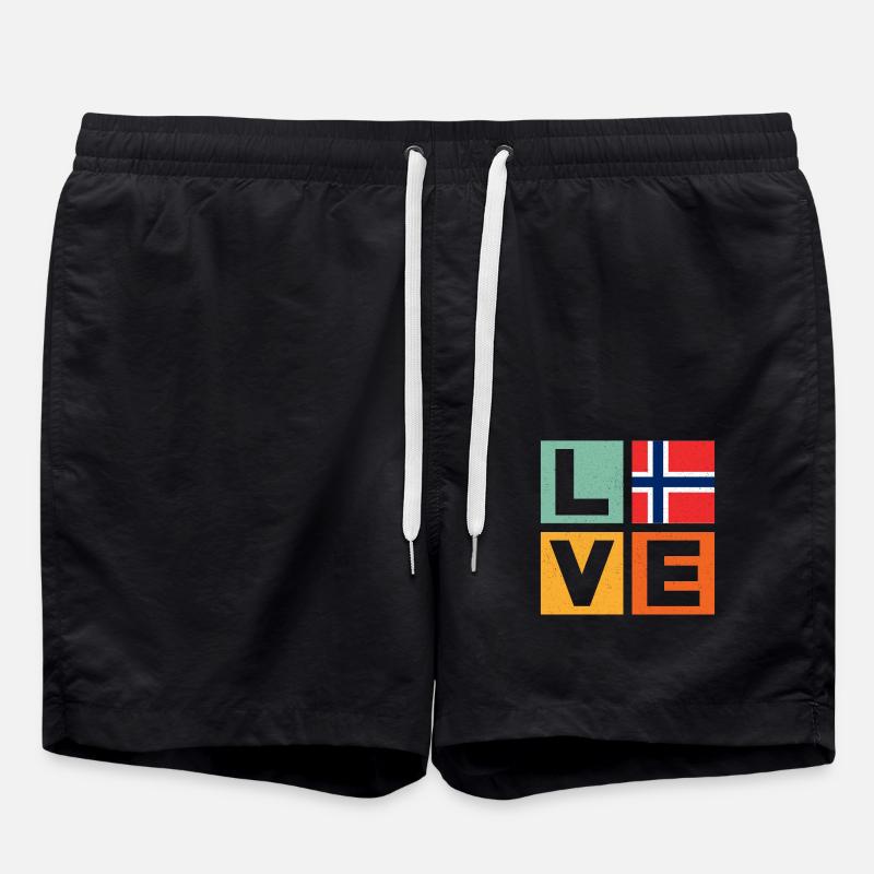 Norway Love - Swim Trunks - black