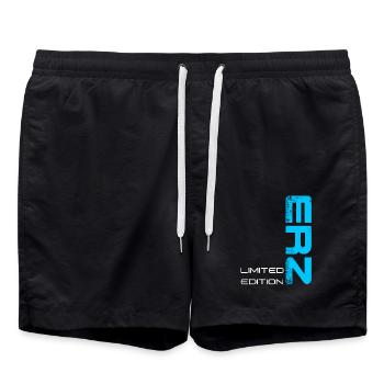 Erzgebirge ist meine Heimat - Badeshorts - Schwarz - Vorne - AI Model Male 185 light (185cm)