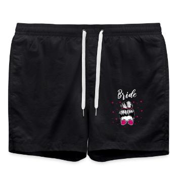 Enterrement de vie de jeune fille de mariée - Short de bain - noir - Devant - AI Model Male 185 light (185cm)