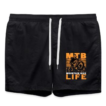 VTT Mountain Bike Life - Short de bain - noir - Devant - AI Model Male 185 light (185cm)