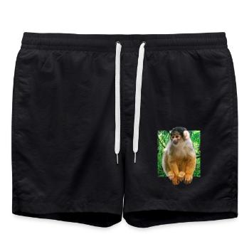 Crâne singe écureuil singe - Short de bain - noir - Devant - AI Model Male 185 light (185cm)