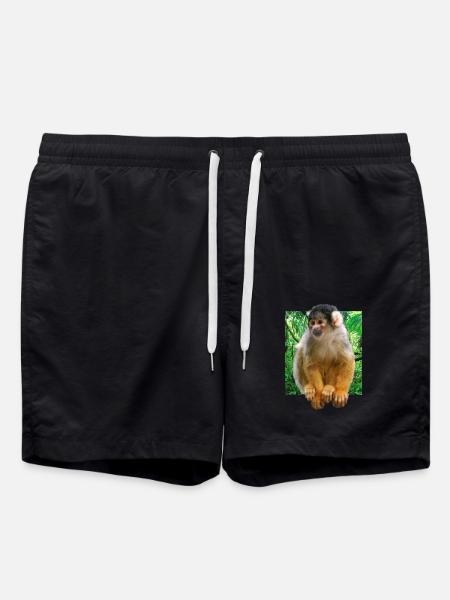 Skull monkey squirrel monkey - Swim Trunks - black
