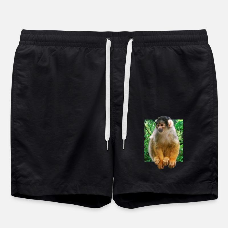 Crâne singe écureuil singe - Short de bain - noir