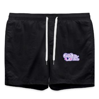 Schlafendes Koala - Badeshorts - Schwarz - Vorne - AI Model Male 185 light (185cm)