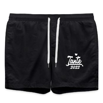 Tante 2022 - Werdende Tante - Tante werden - Badeshorts - Schwarz - Vorne - AI Model Male 185 light (185cm)