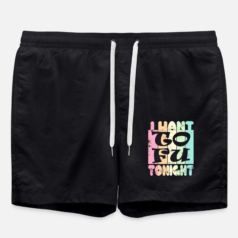 Ich will Tofu heute Nacht - Badeshorts - Schwarz