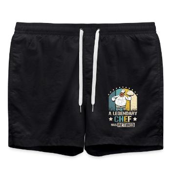 Chef à la retraite - Short de bain - noir - Devant - AI Model Male 185 light (185cm)