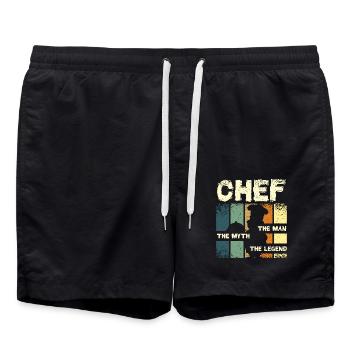 Chef la légende - Short de bain - noir - Devant - AI Model Male 185 light (185cm)