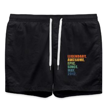 11e anniversaire, mai 2012, 11e anniversaire - Short de bain - noir - Devant - AI Model Male 185 light (185cm)