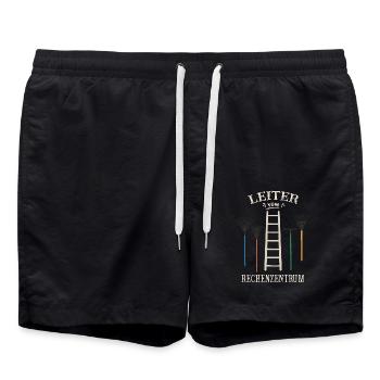 Leiter vom Rechenzentrum - Badeshorts - Schwarz - Vorne - AI Model Male 185 light (185cm)