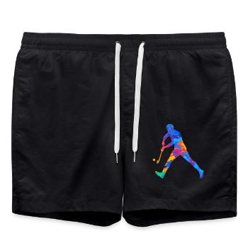 Hockey - Swim Trunks - black - Front - AI Model Male 185 light (185cm)