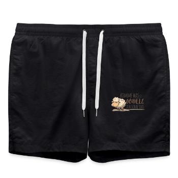 Schaf Schafe, Bauern Hirten Bauern Geschenk - Badeshorts - Schwarz - Vorne - AI Model Male 185 light (185cm)